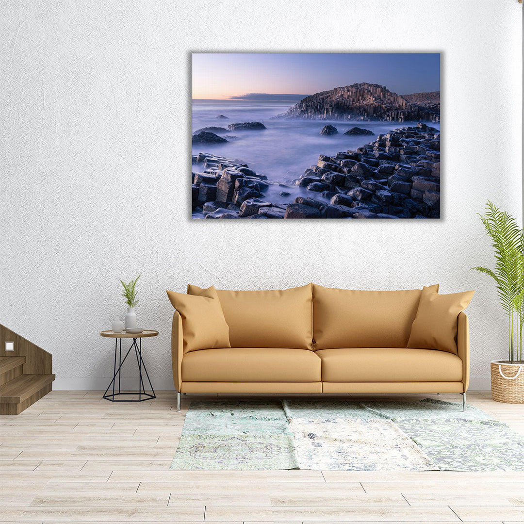 The Giant's Causeway At Night in Northern Ireland - Canvas Print Wall Art