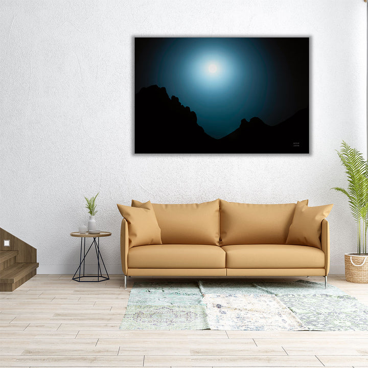 24×16 inch wrapped canvas dark scene