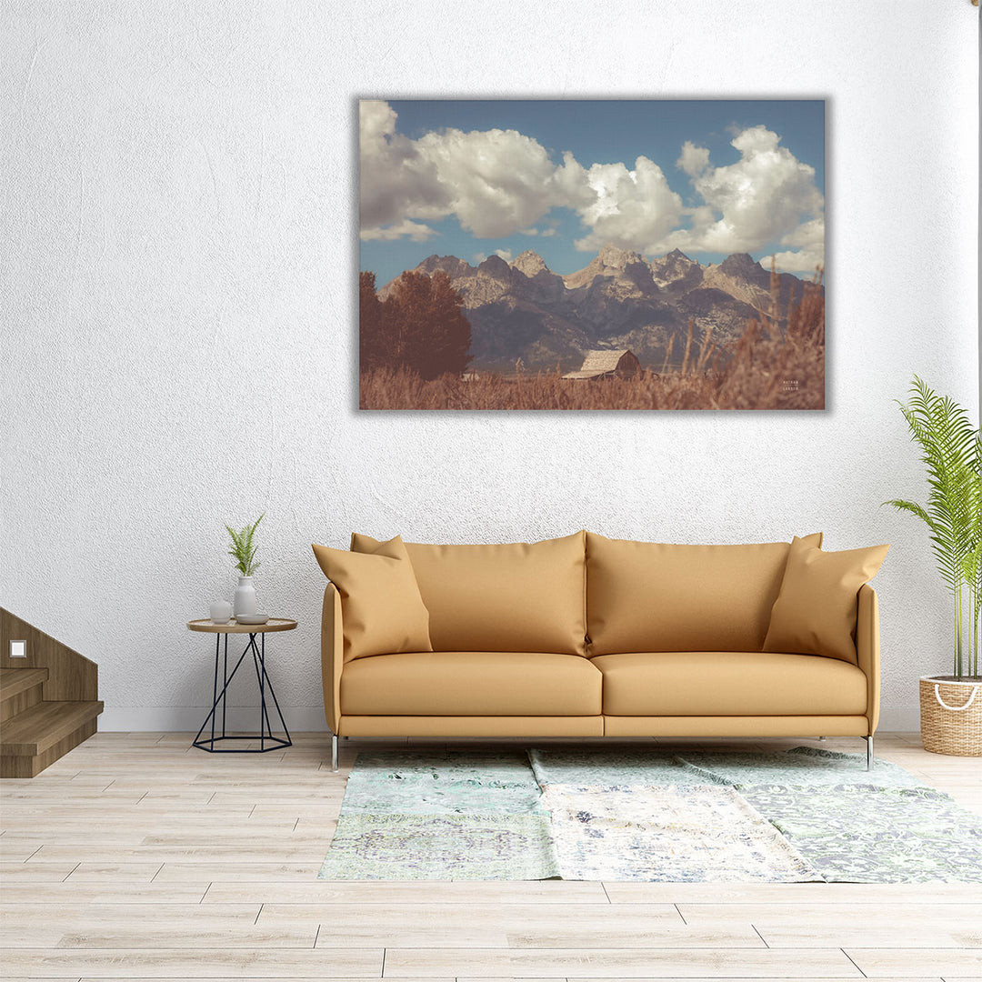 Large wall art mountain and blue sky