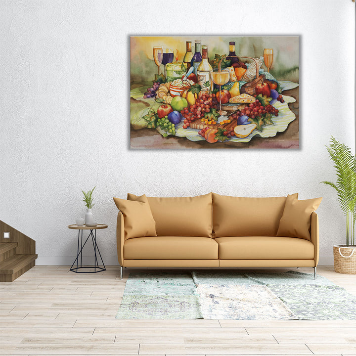 large kitchen art – cozy watercolor prints