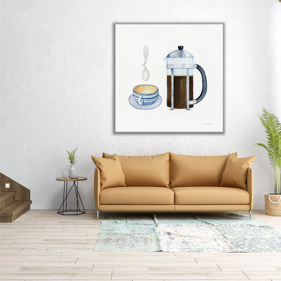 20x20 Canvas Print steaming coffee cup design