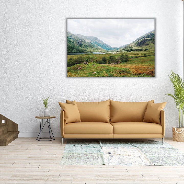 36x24 highland mountain meadow wall art
