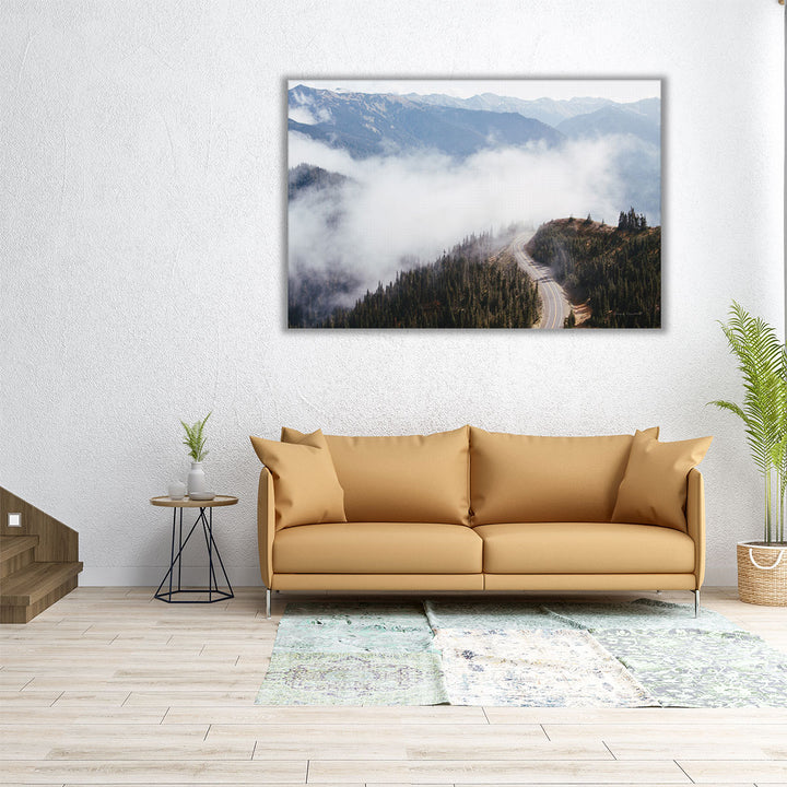 Large wall art mountain and clouds