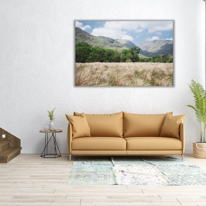 36x24 scenic mountain farm wall art