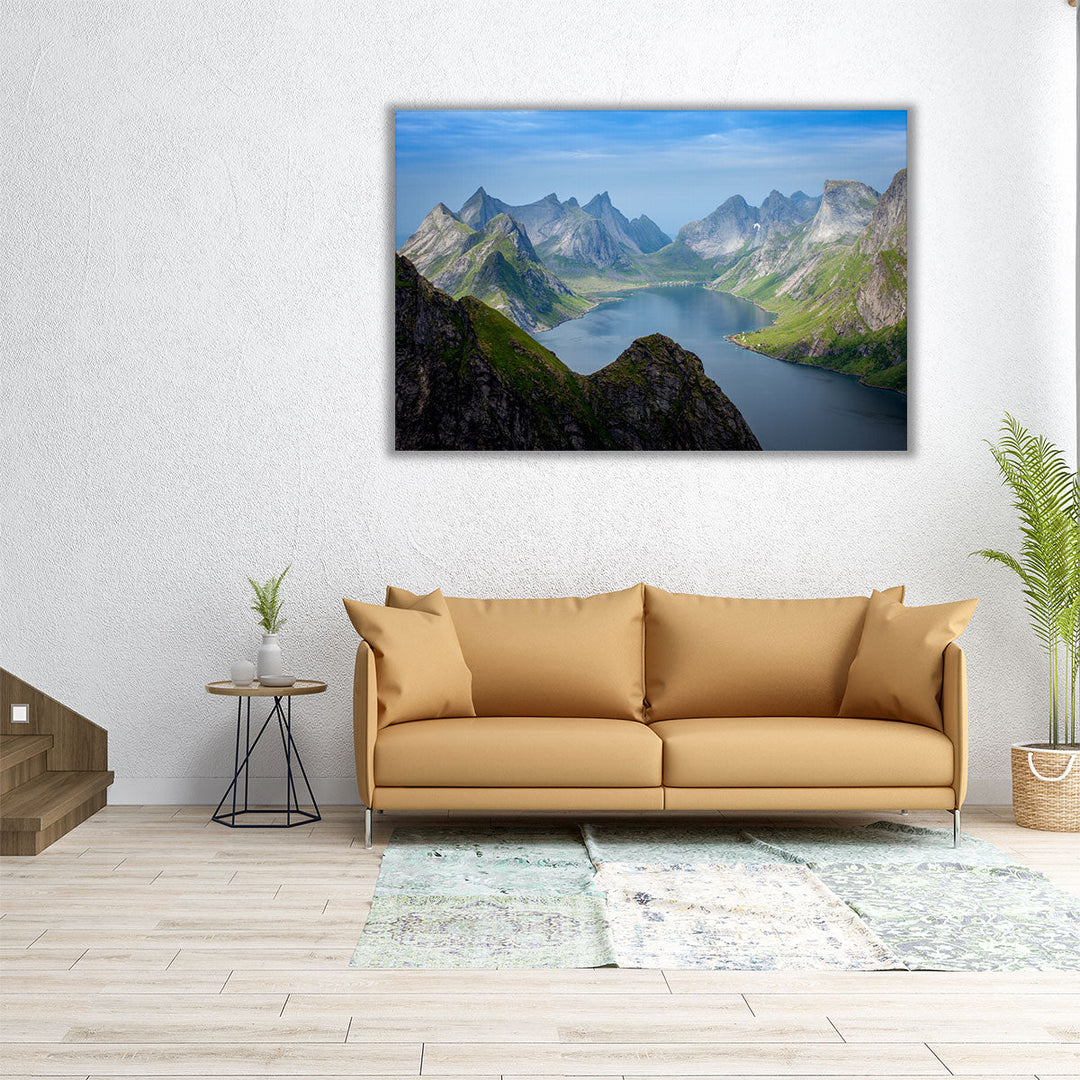 30x20 landscape photo print with calm mountain scene
