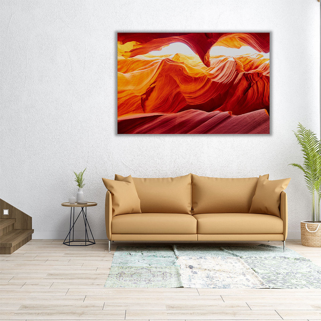 Lower Antelope Canyon in the Navajo, Arizona - Canvas Print Wall Art