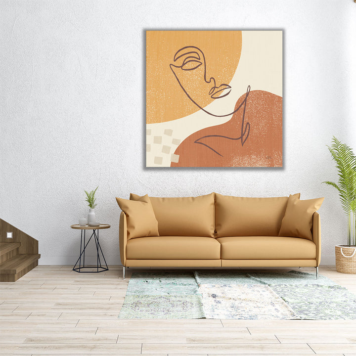 24x24 wrapped canvas abstract figure print