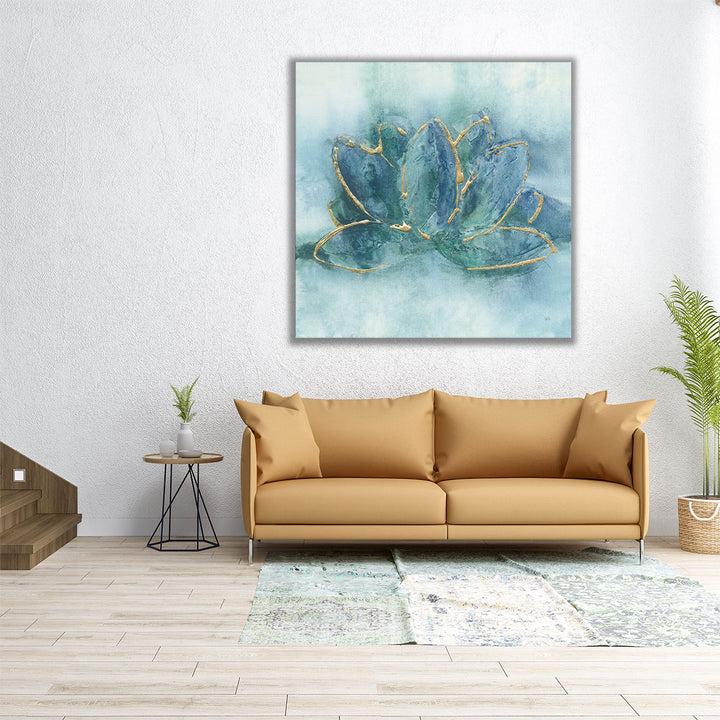 30×30 art print lotus bloom closeup