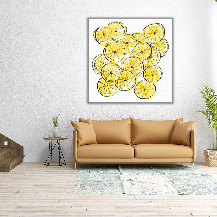 large kitchen art – cheerful lemon display