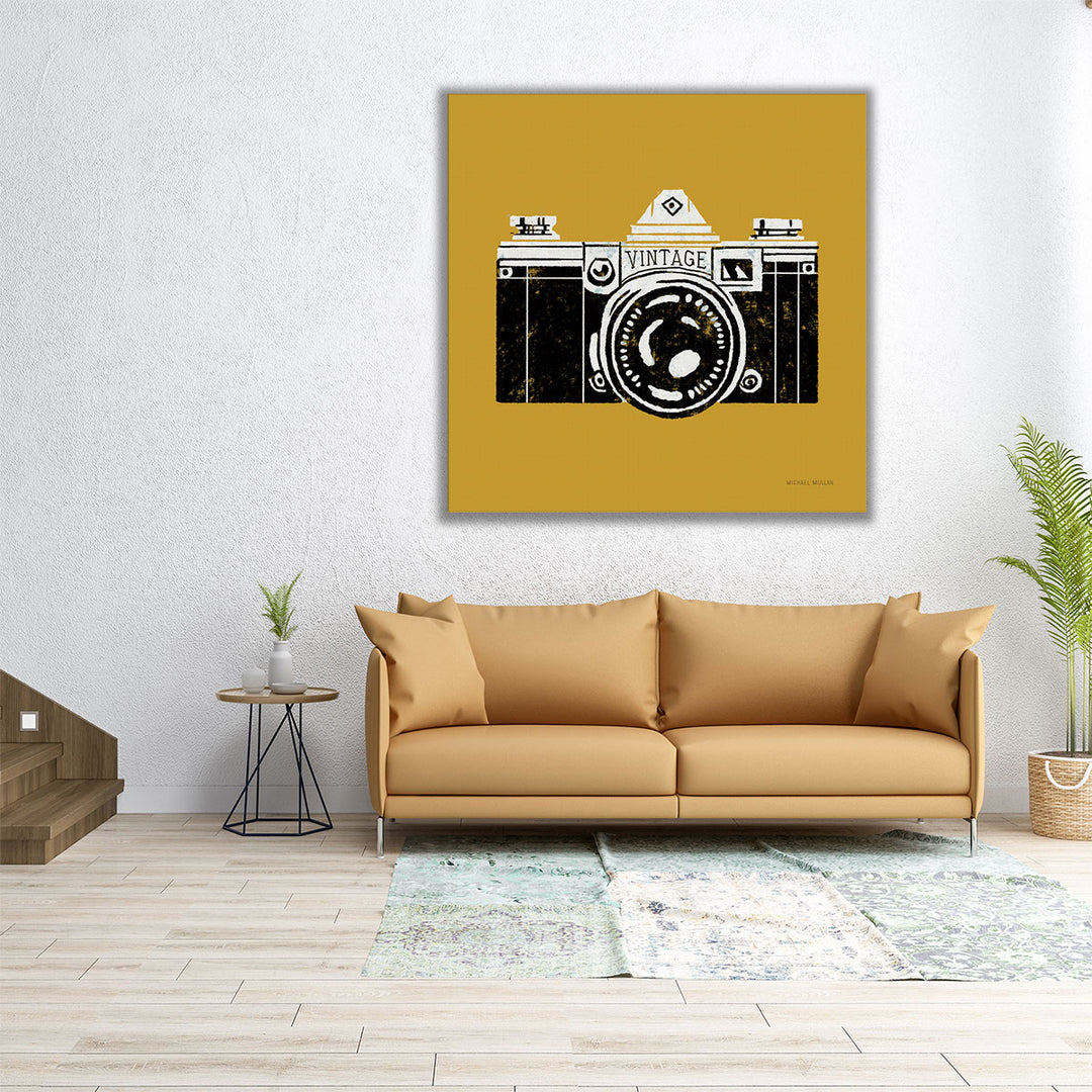 12×12 inch canvas print hanging over desk