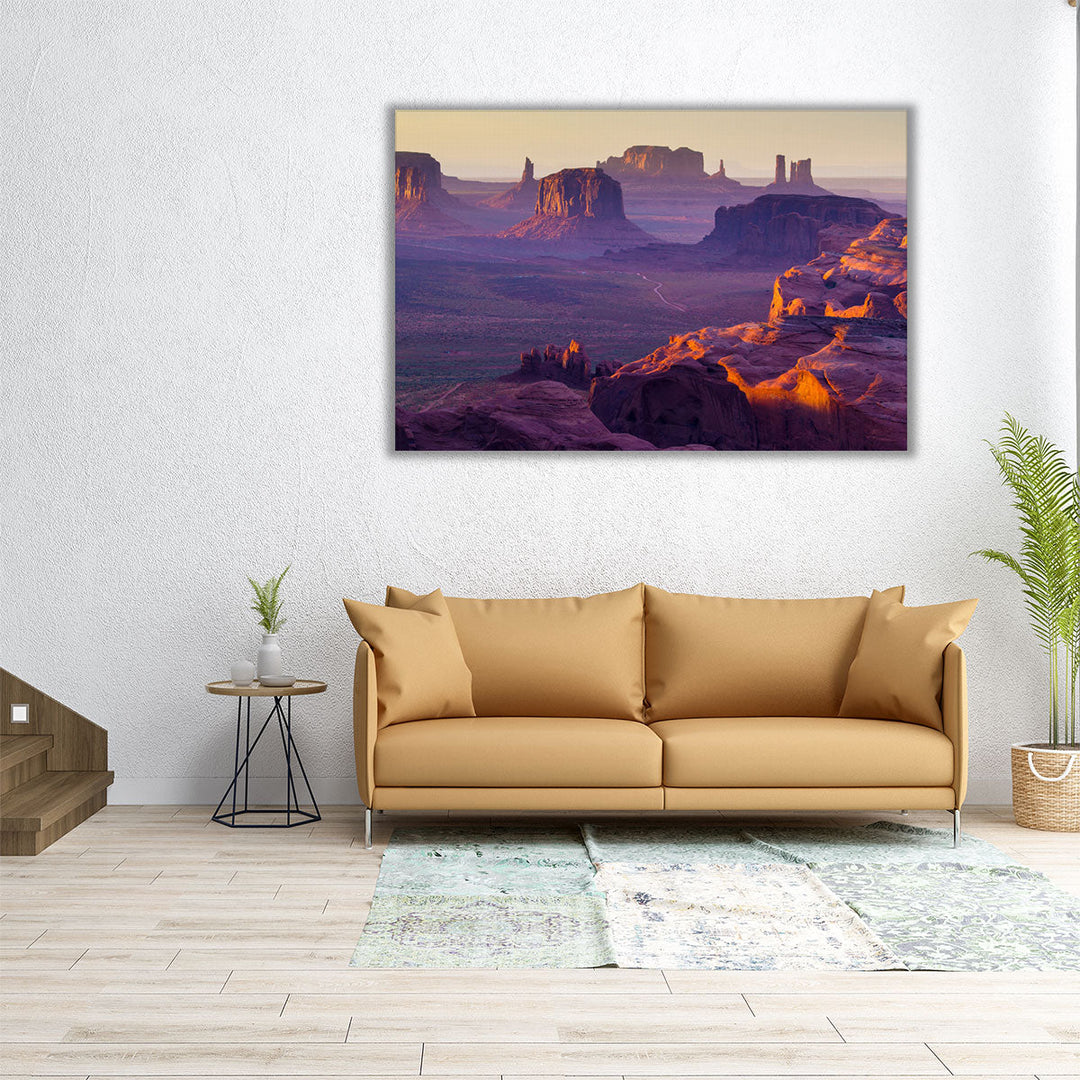 Sunset Over The Hunt's Mesa - Canvas Print Wall Art