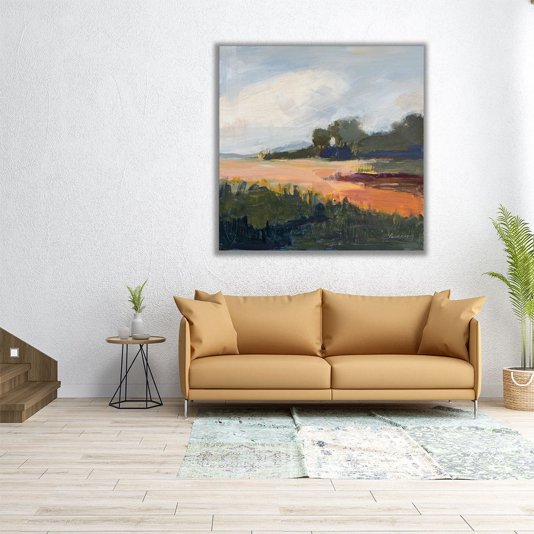 40x40 canvas featuring plant-inspired abstract design