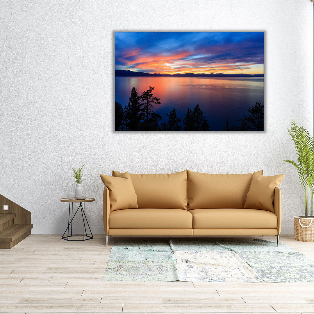 Sunset, in Lake Tahoe Area - Canvas Print Wall Art