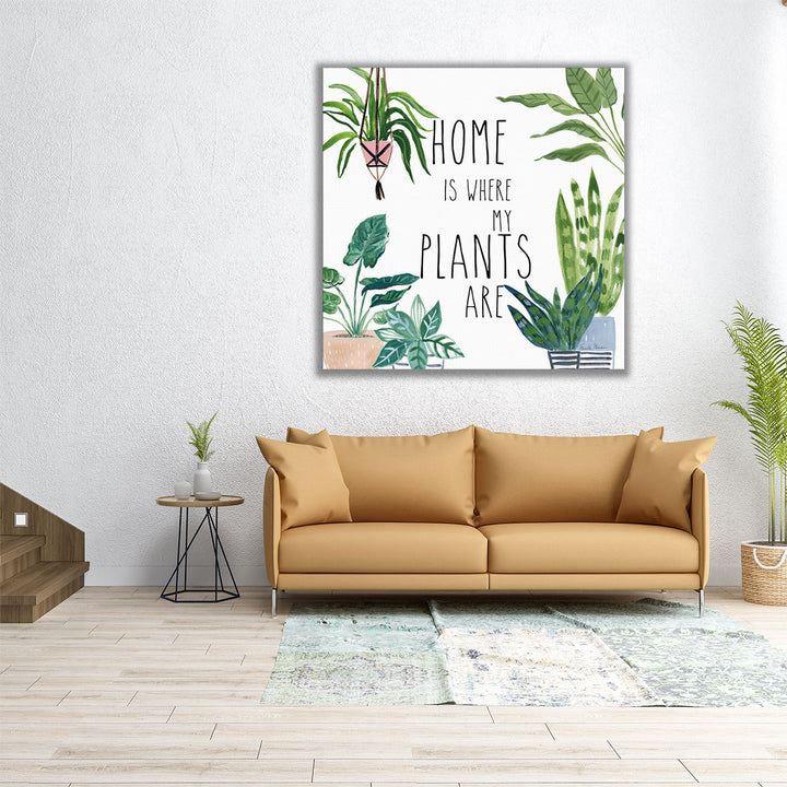 Plant Home II - Canvas Print Wall Art