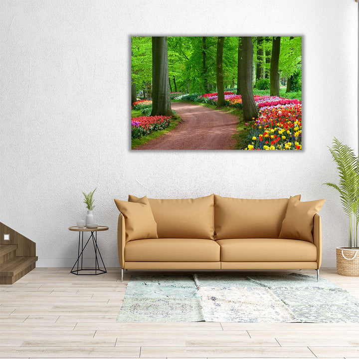 Beauty of Spring, Colorful Tulips - Canvas Print Wall Art