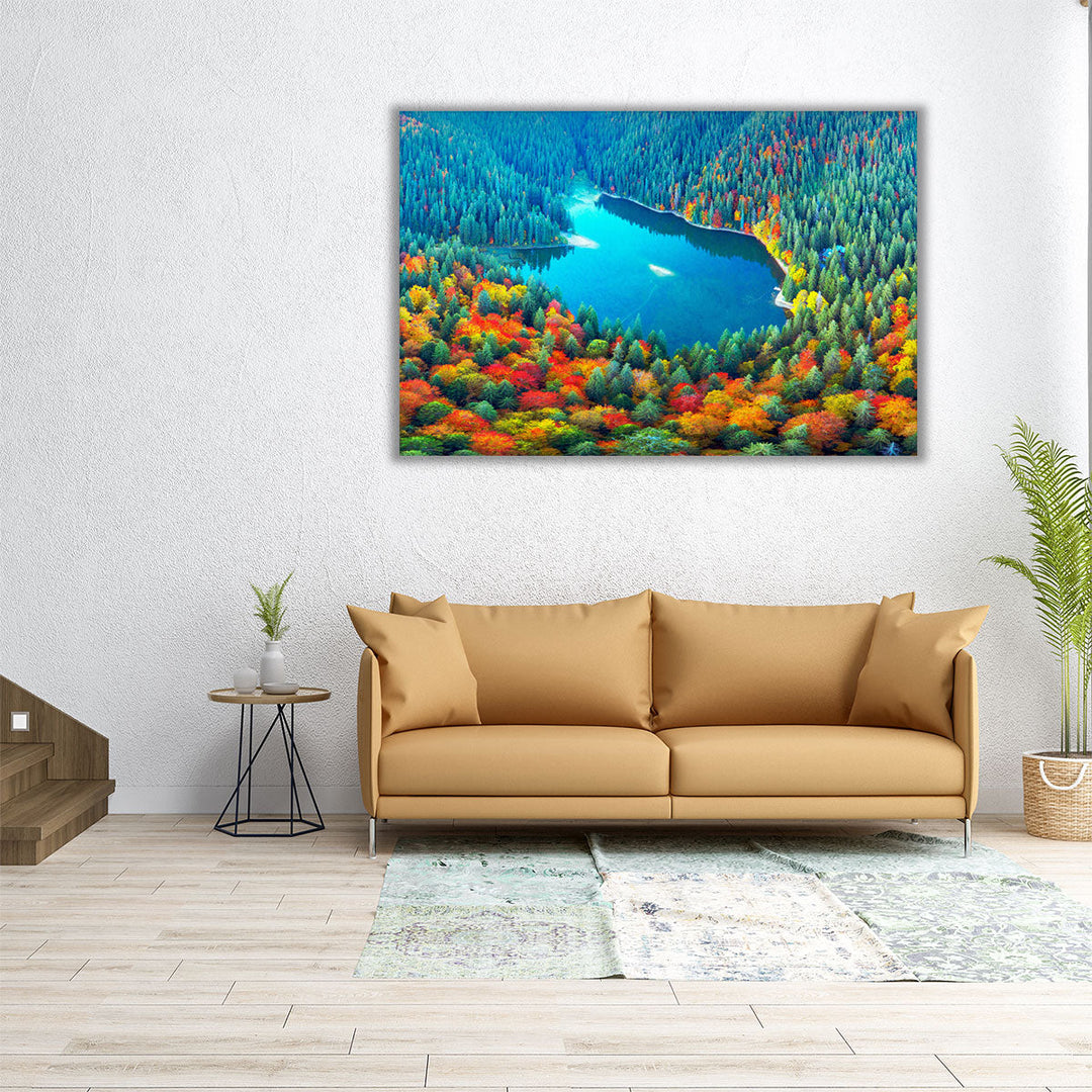 36x24 lake and trees canvas art