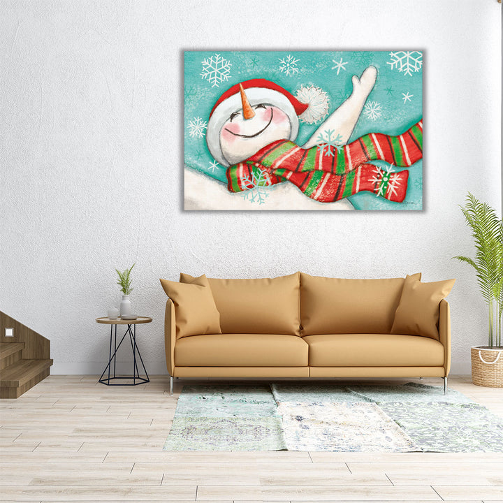 Let it Snow I Eyes Open - Canvas Print Wall Art