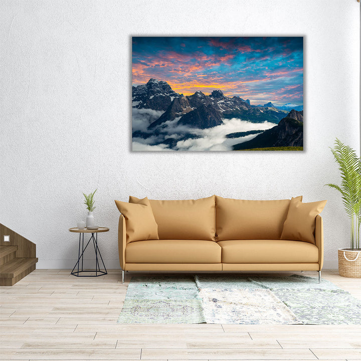 Tre Cime di Lavaredo Mountains, Dolomites - Canvas Print Wall Art
