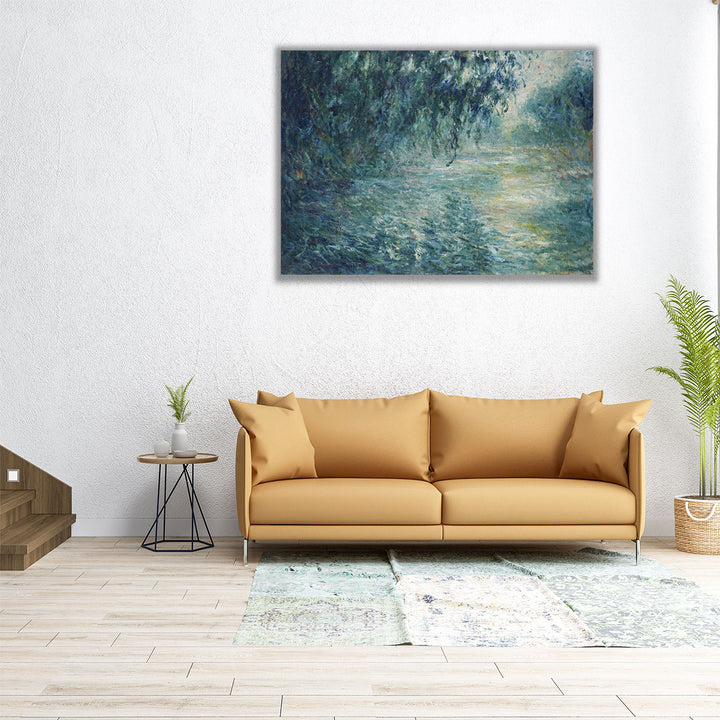 Morning on the Seine in the Rain - Canvas Print Wall Art