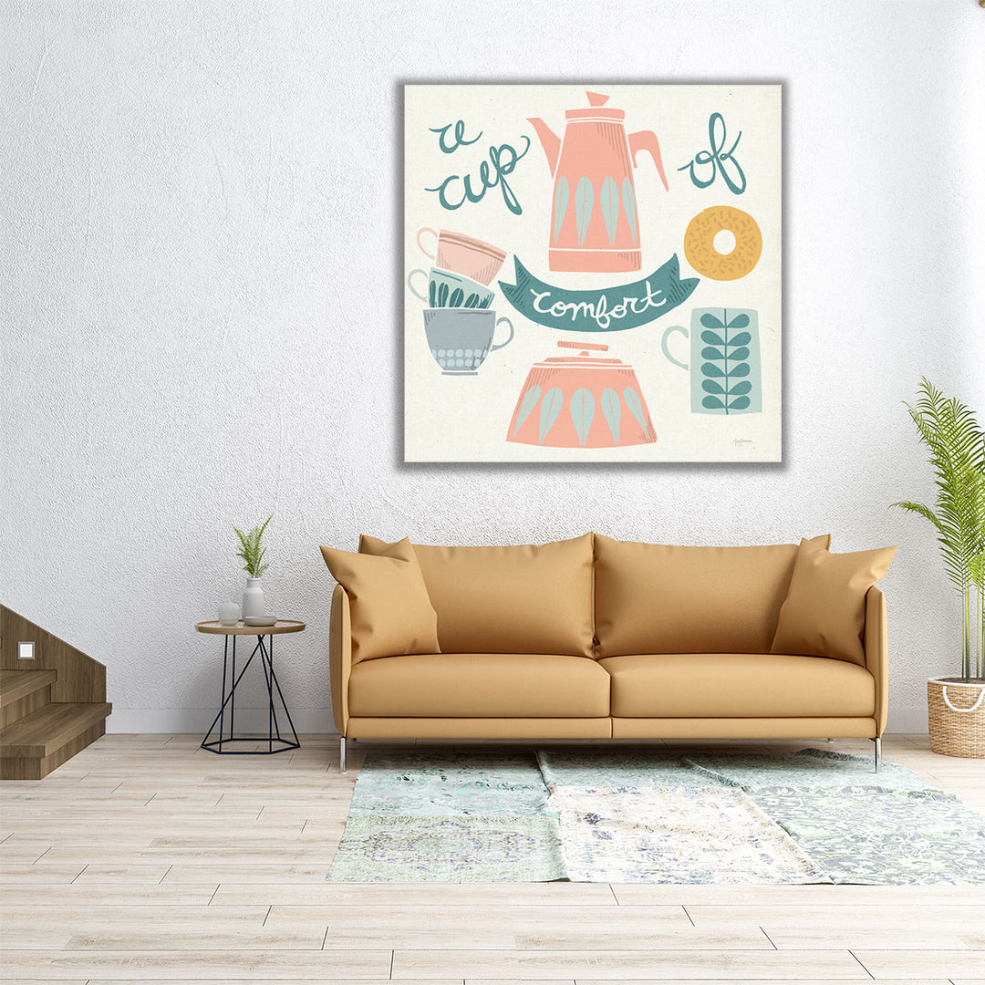 24x24 Canvas Print minimalist tea design