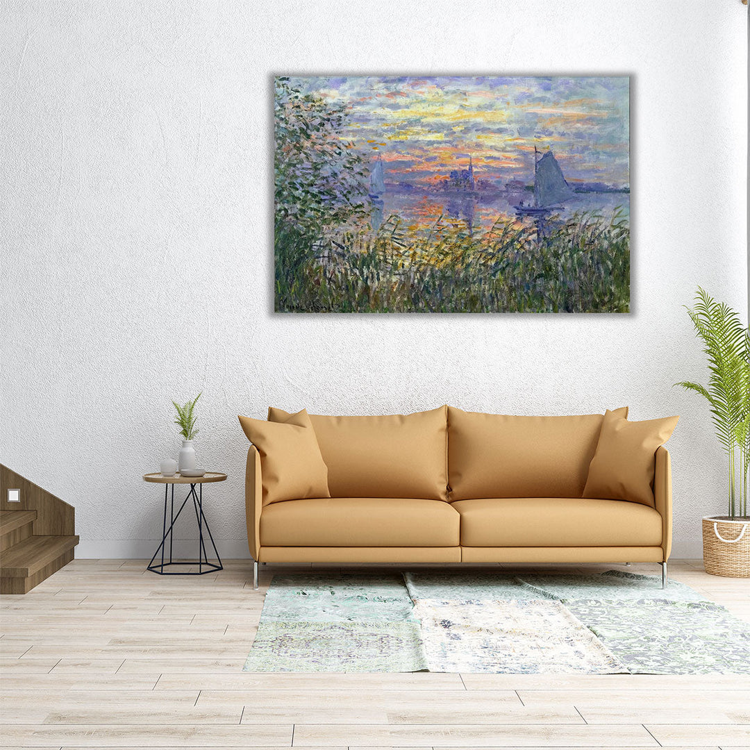 Sunset on the Siene, 1874 - Canvas Print Wall Art