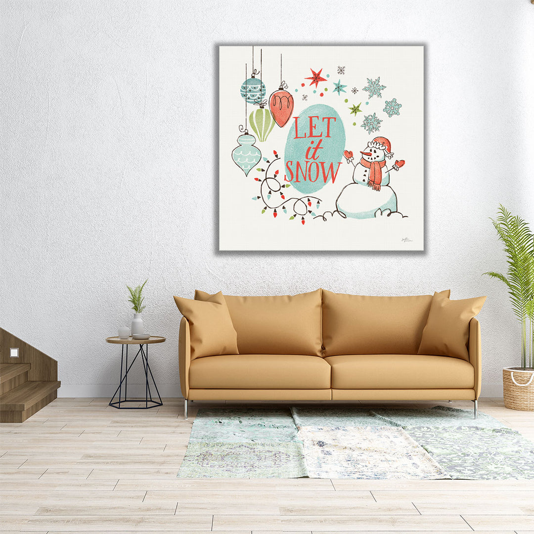 Retro Christmas V - Canvas Print Wall Art