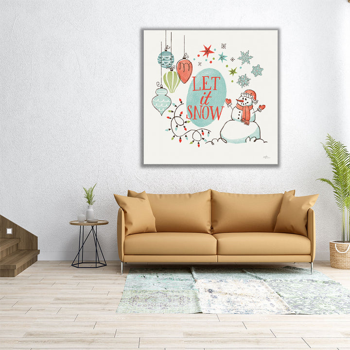 Retro Christmas V - Canvas Print Wall Art