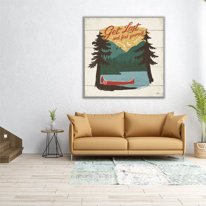 Vintage Lake V- Canvas Print Wall Art