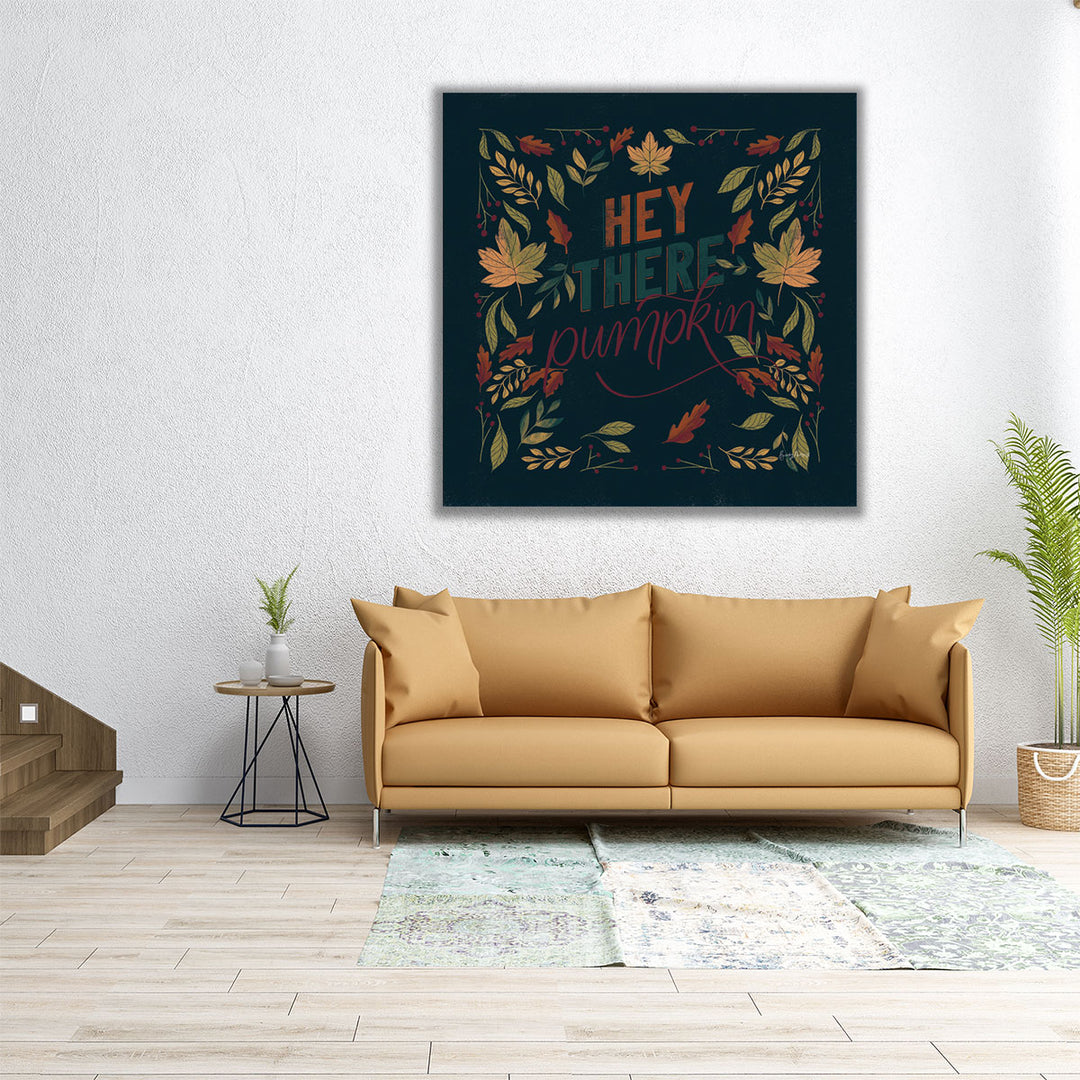 Autumn Sayings I Pumpkin - Canvas Print Wall Art