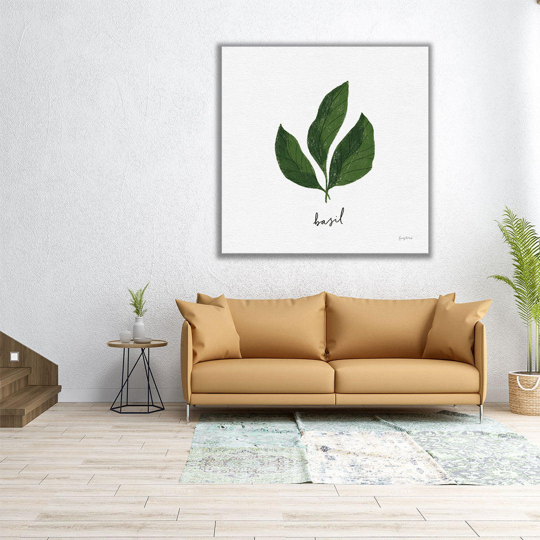 Herbs VI White - Canvas Print Wall Art