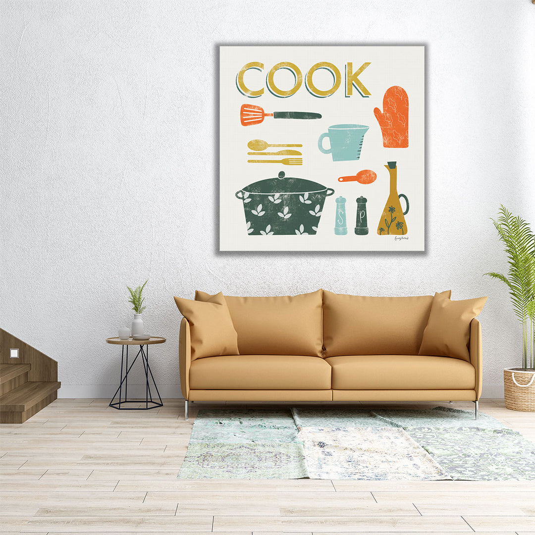 24x24 canvas print – bold script art