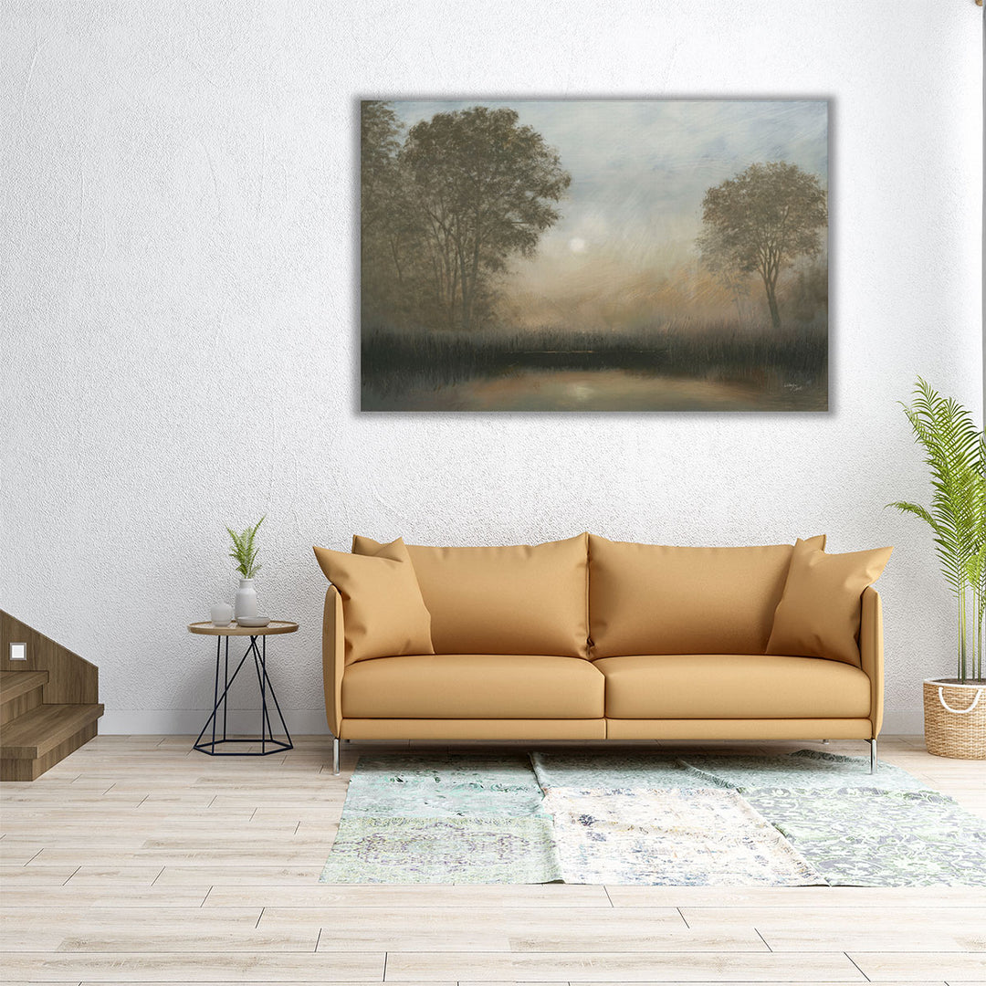 Moon At Dusk - Canvas Print Wall Art