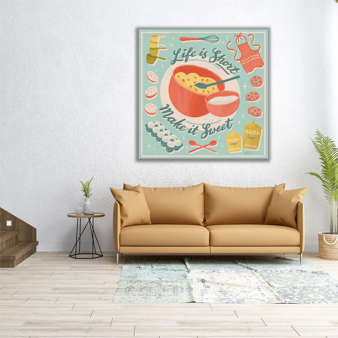 24x24 Canvas Print – utensil and text design
