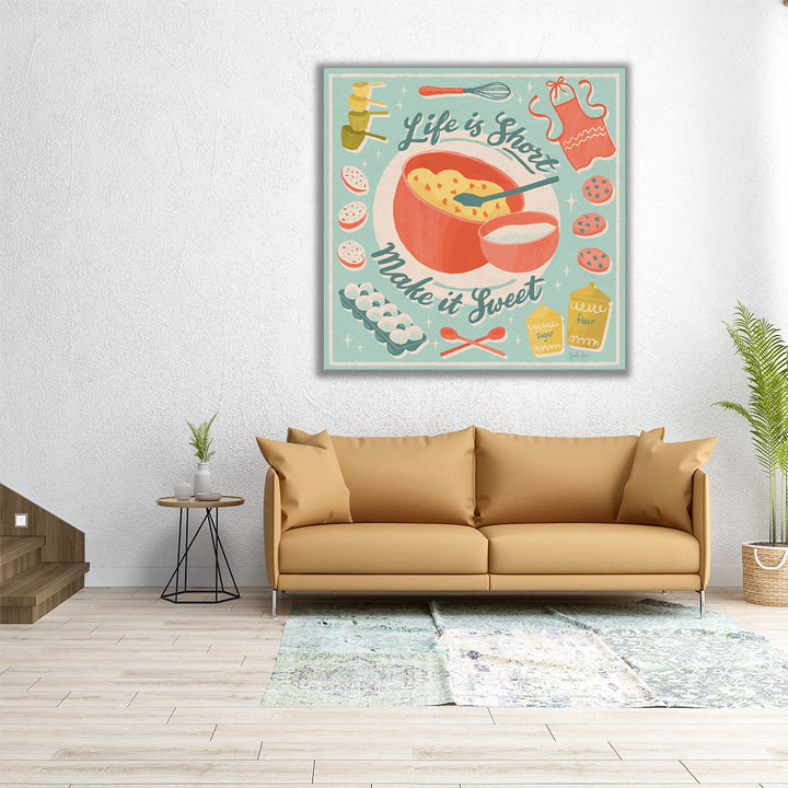 24x24 Canvas Print – utensil and text design