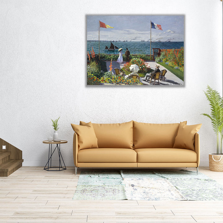 Garden at Sainte-Adresse - Canvas Print Wall Art
