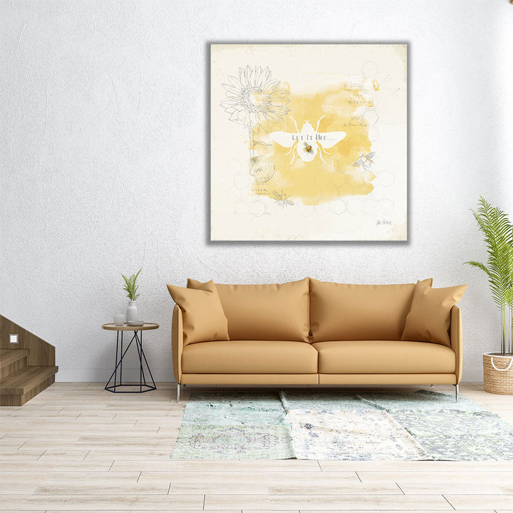 Bee and Bee VII Honeycomb - Canvas Print Wall Art