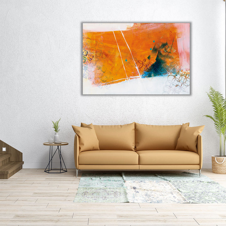 36x24 orange abstract canvas print