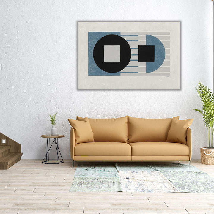 32×48 digital print bold blue and black