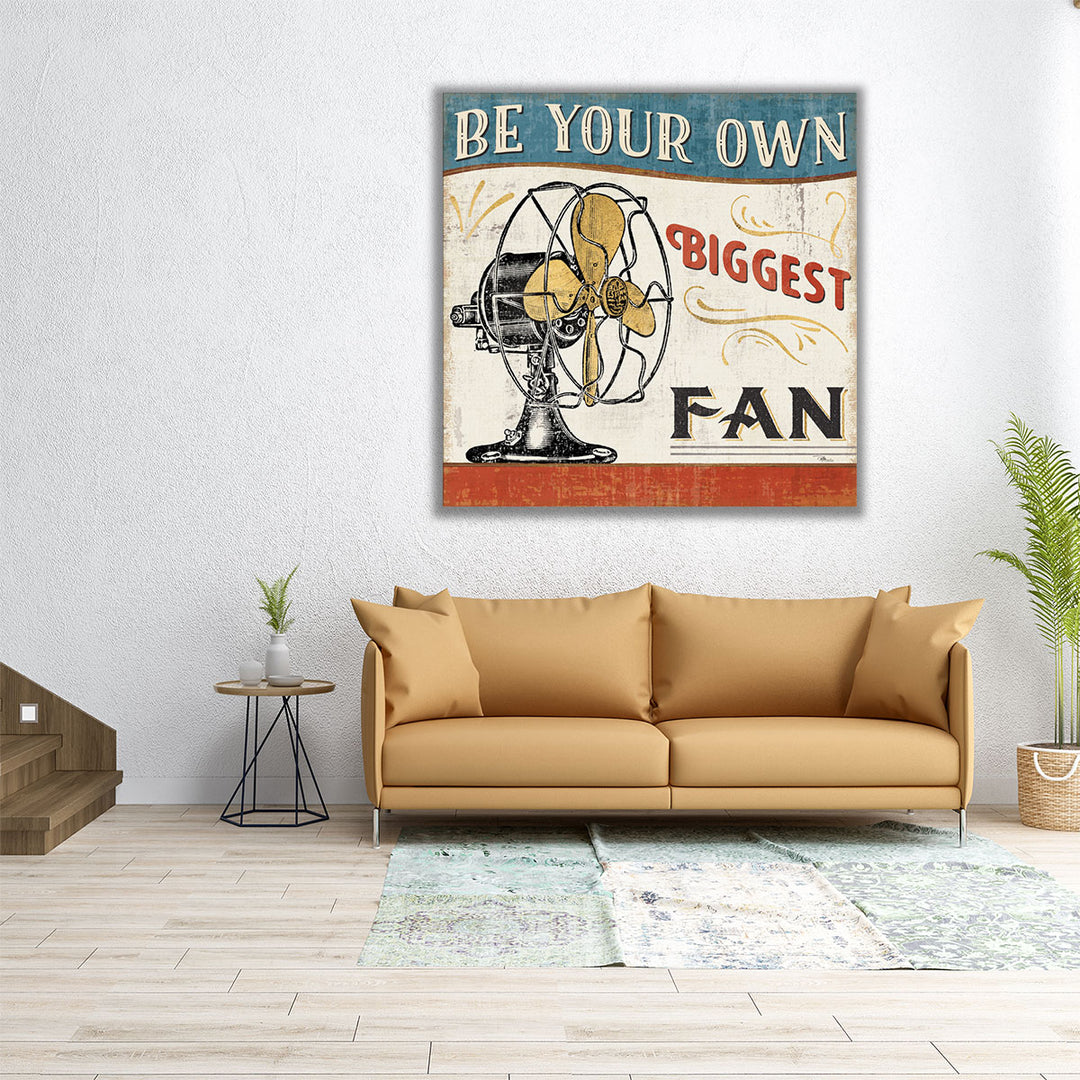 24x24 wrapped canvas vintage typography art