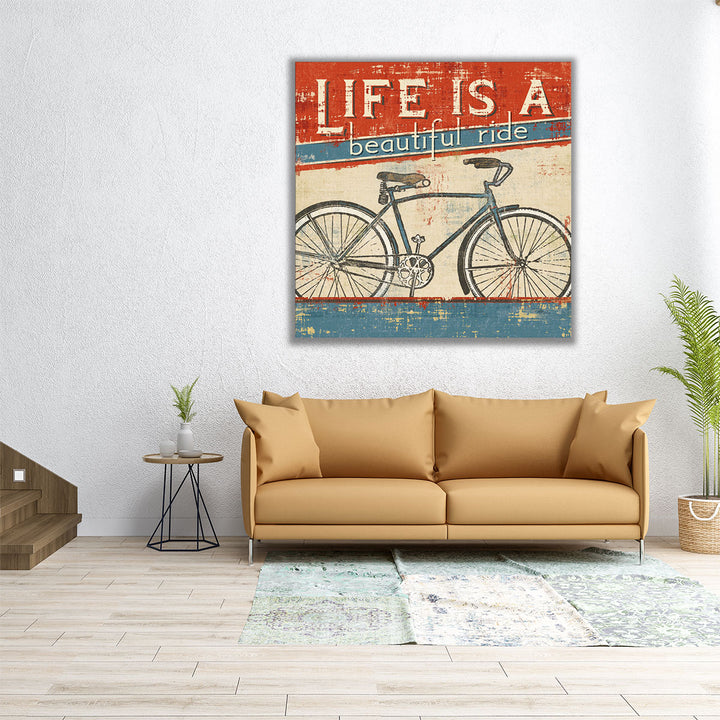 12×12 inch wrapped canvas above desk