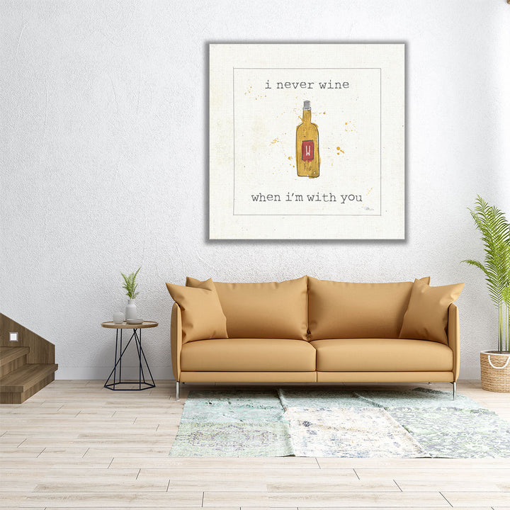 24x24 Canvas Print – wine label still life
