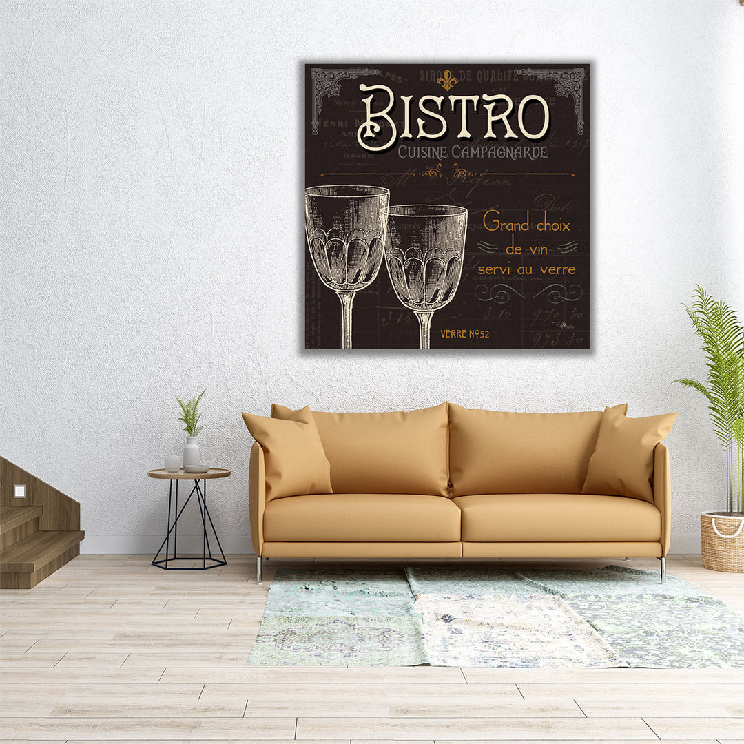 30x30 Canvas Print – black and white glassware print