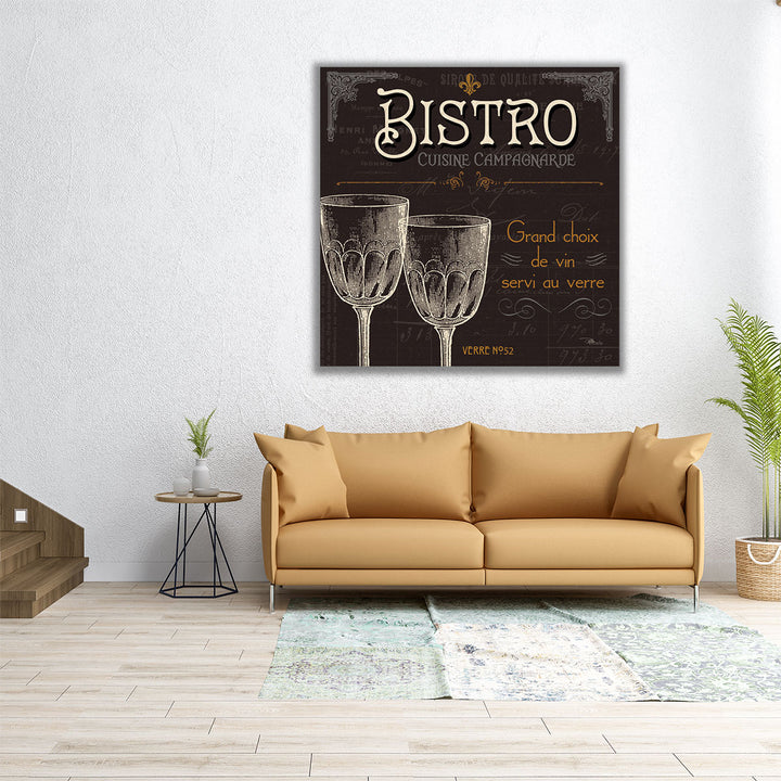 30x30 Canvas Print – black and white glassware print