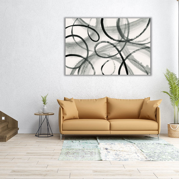 24×16 canvas monochrome line art print
