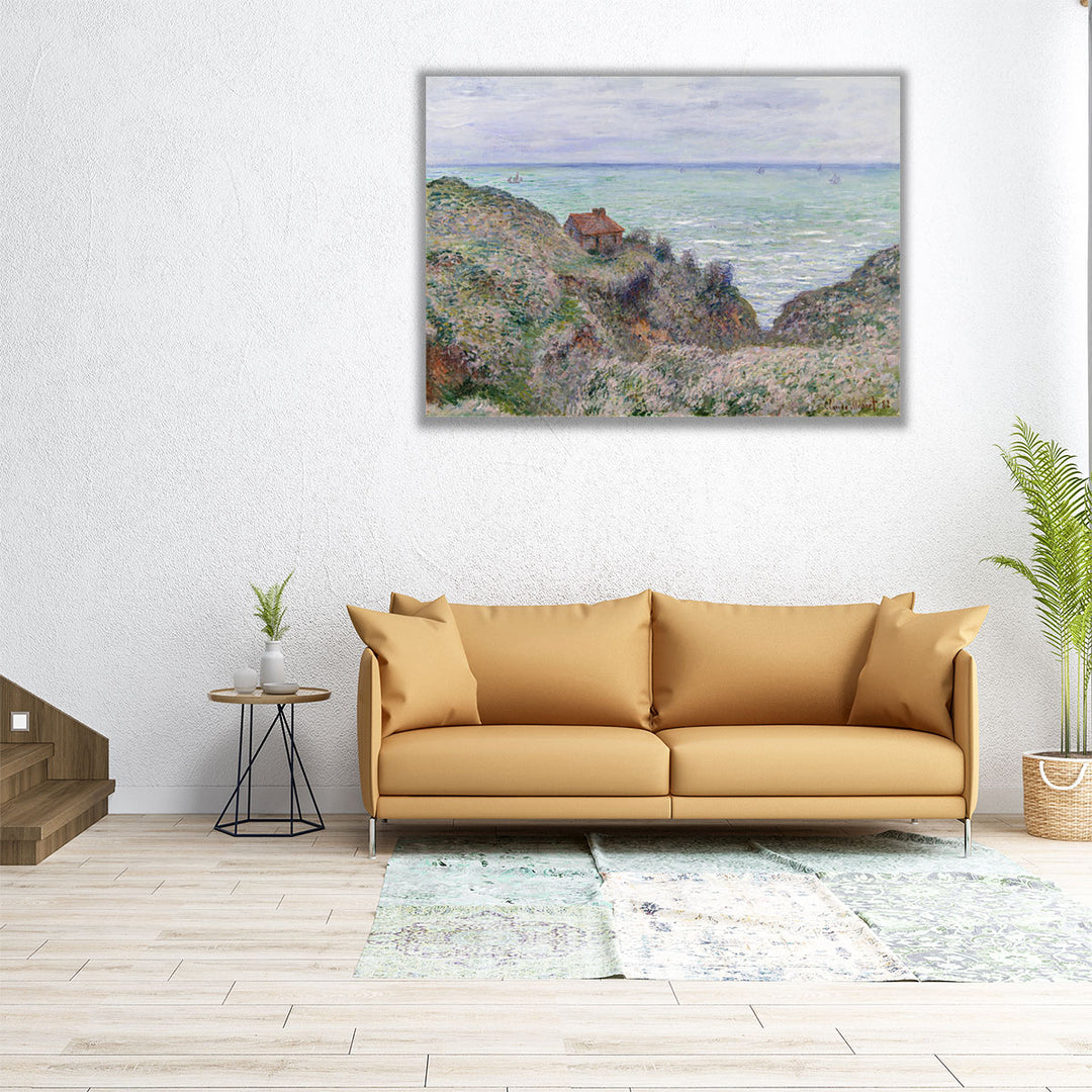 60x45 ocean and cliff canvas in blue tones