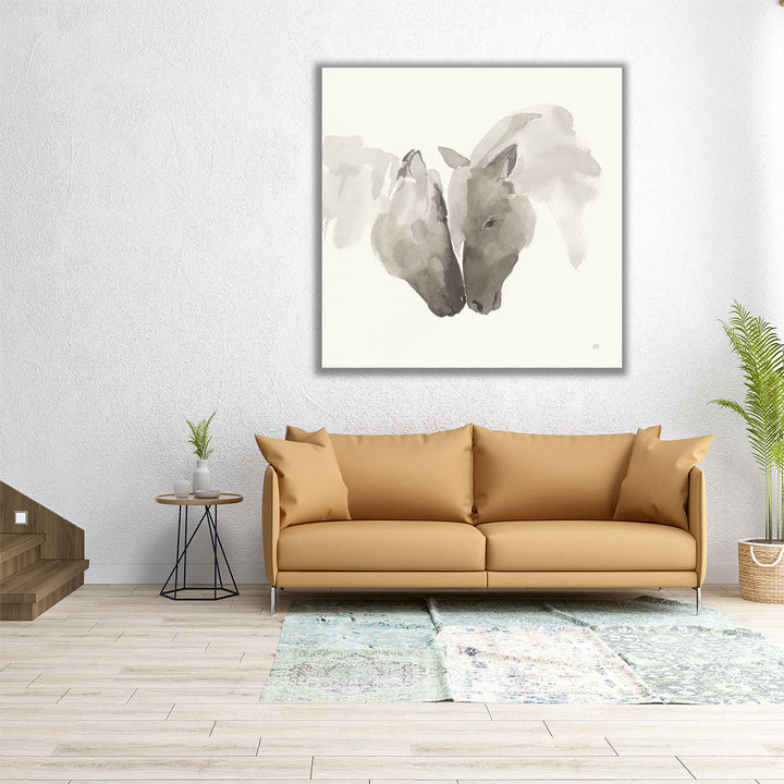 16x16 canvas art detailed horse watercolor
