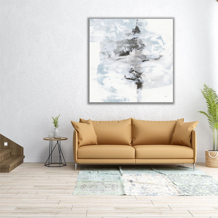 Layered Thinking I with Blue - Canvas Print Wall Art