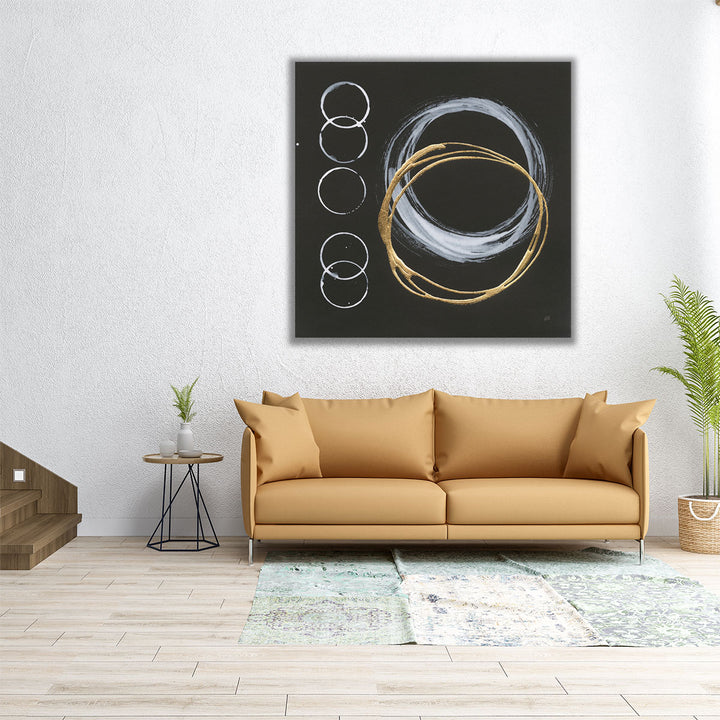 24x24 wrapped canvas monochrome abstract design