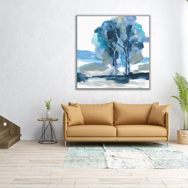 Blue Impasto III - Canvas Print Wall Art