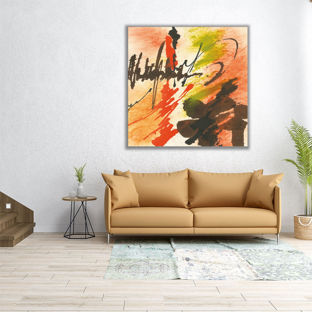 hallway artwork – dynamic brushstroke design